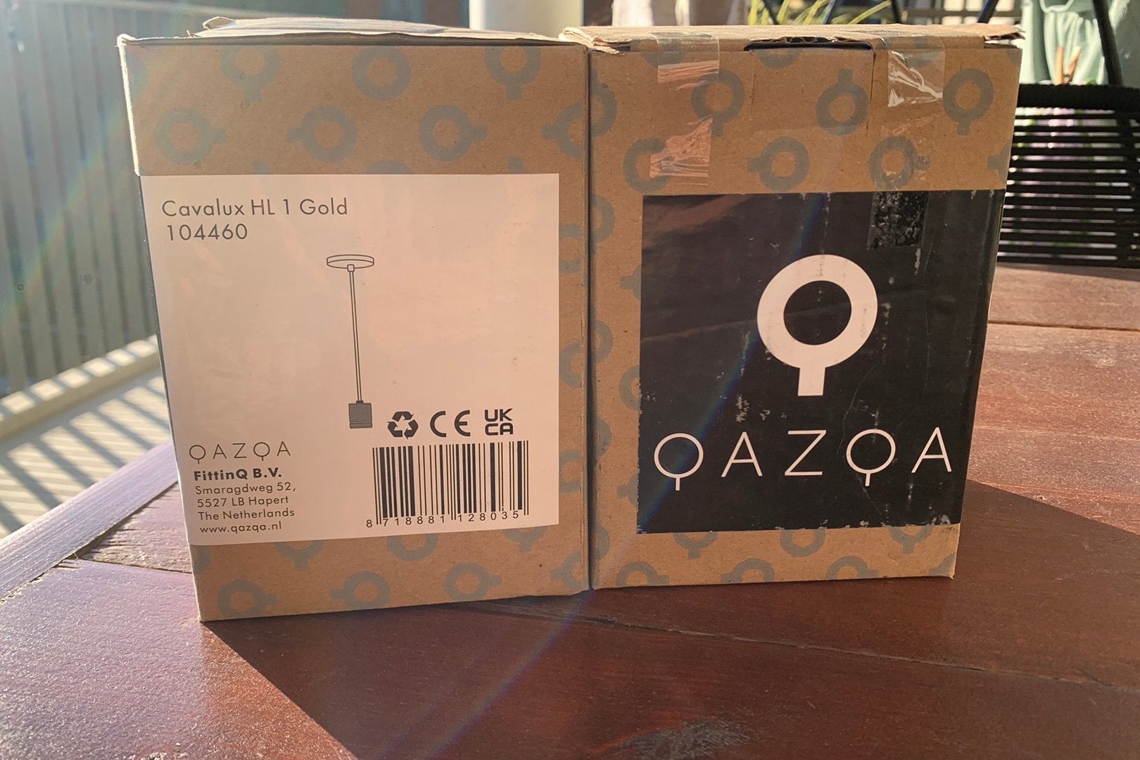 2 nieuwe gouden hanglampen, QAZQA, Ophalen, Nieuw, Modern