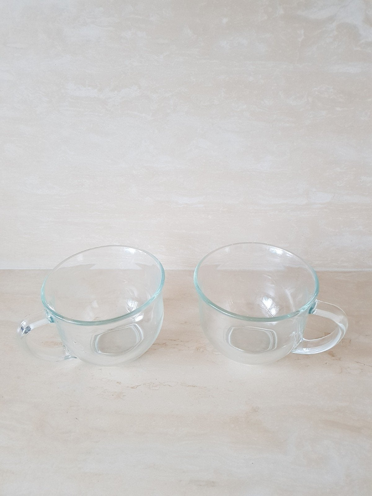 2 grote glazen soepkomen, Huis en Inrichting, Keuken | Servies, Glas of Glazen, Ophalen of Verzenden, Overige stijlen, Glas