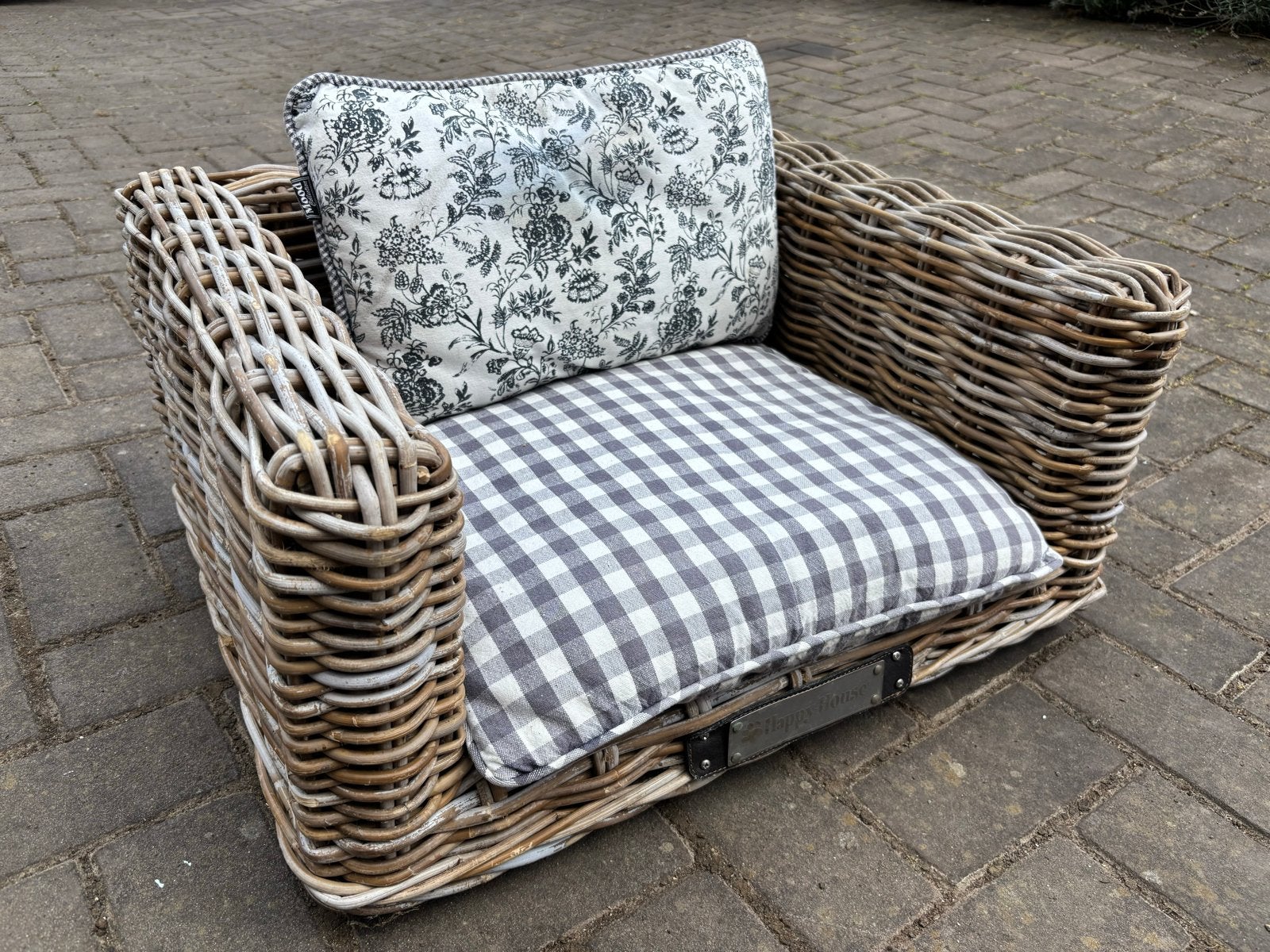 Hondenmand met kussentjes, Dieren en Toebehoren, Hondenmanden, Ophalen of Verzenden, Gebruikt, Riet