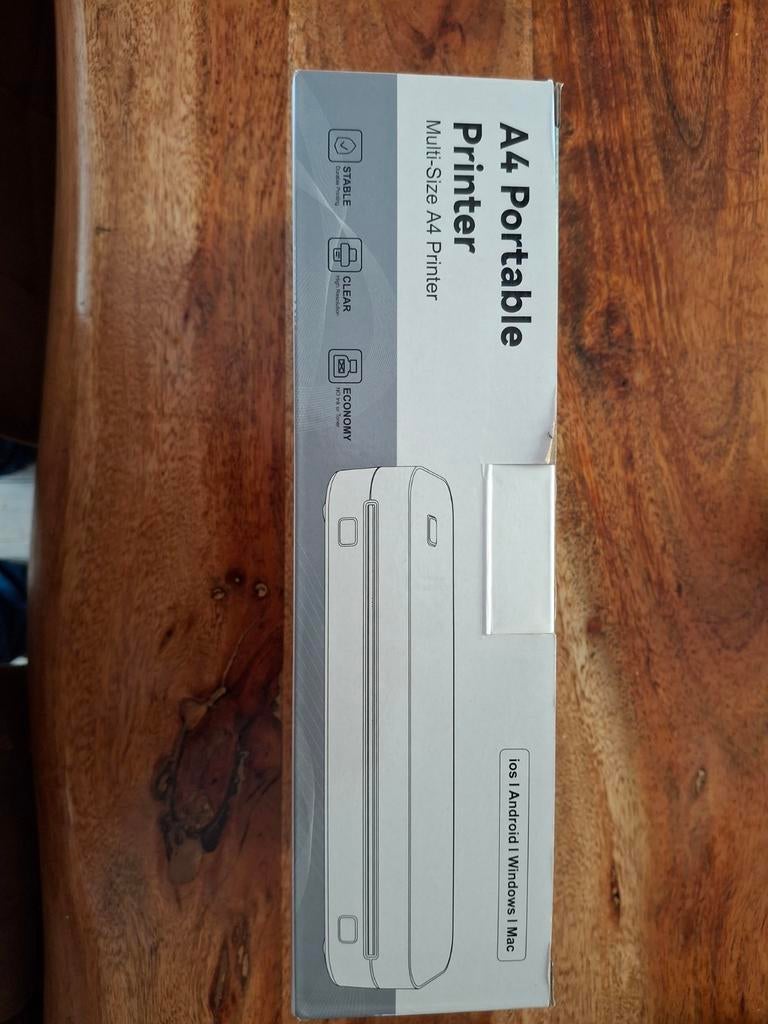 A4 Draagbare Printer - Compact en Draadloos, Zwart-en-wit printen, Onbekend, Printer, Ophalen of Verzenden