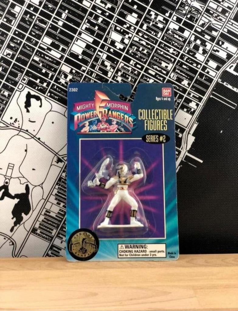Mighty Morphin Power Rangers White Ranger Mini Figure MMPR, Ophalen of Verzenden, Gebruikt