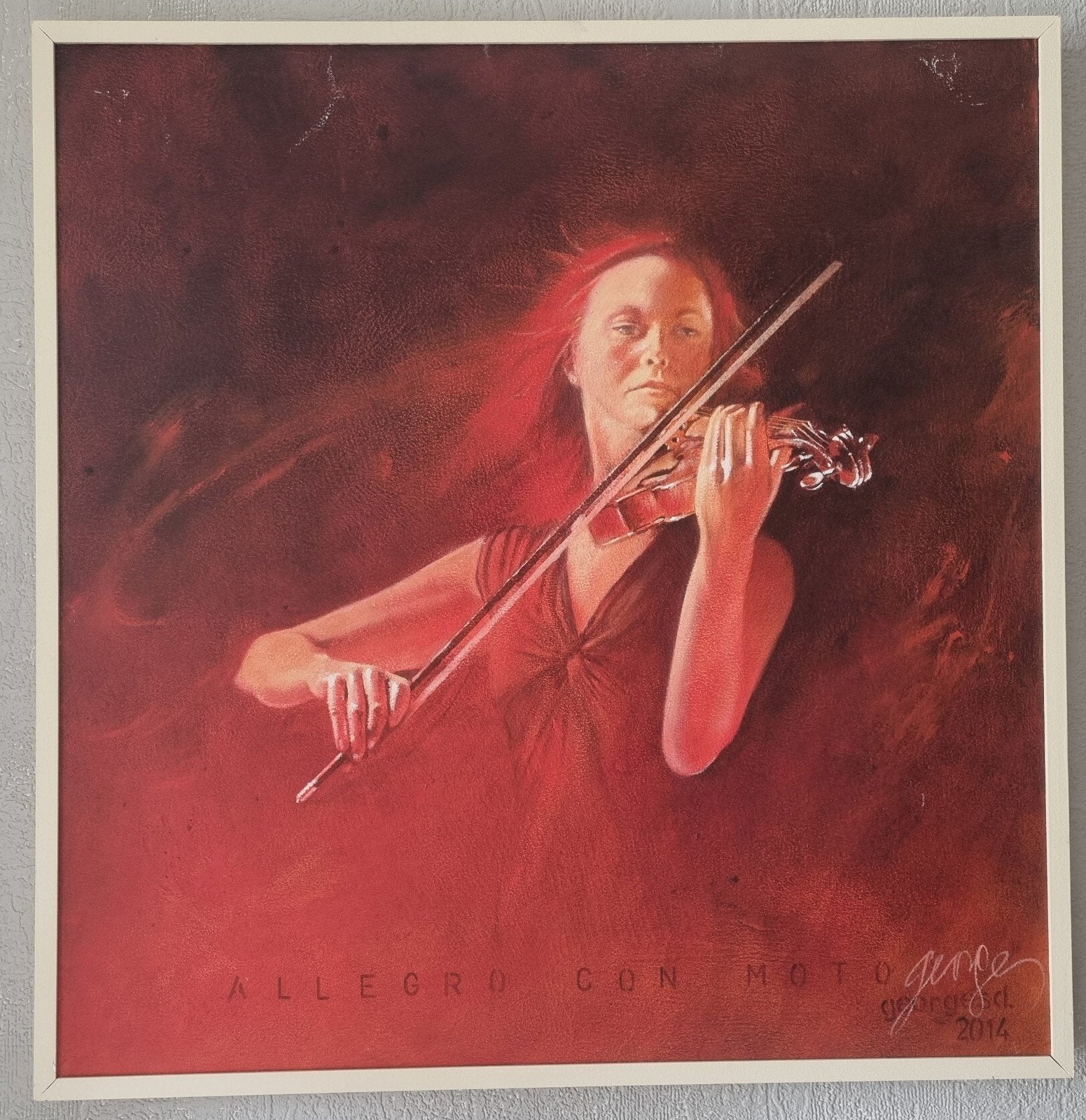 Georges Daemen "Allegro Con Moto"Olieverf op paneel, Ophalen of Verzenden