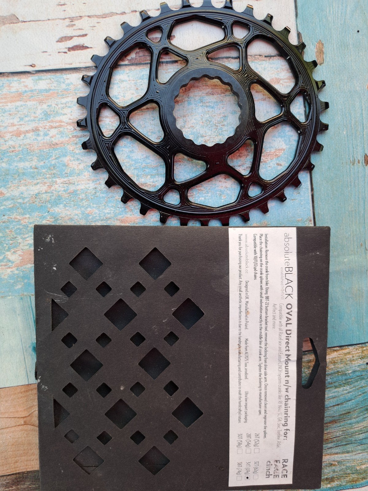 NIEUW Absolute Black Ovaal Direct Mount Tandwiel Raceface en, Nieuw, Ophalen of Verzenden, Derailleur of Ketting, Absolute Black