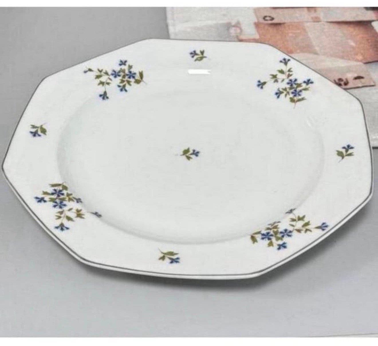 Antiek 1910 porseleinen Frans bord 32cm Limoges de Barbeaux, Antiek en Kunst, Ophalen of Verzenden