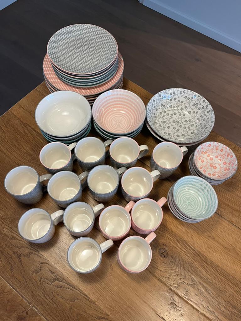 Servies, Ophalen, Porselein, Overige stijlen, Bord(en)