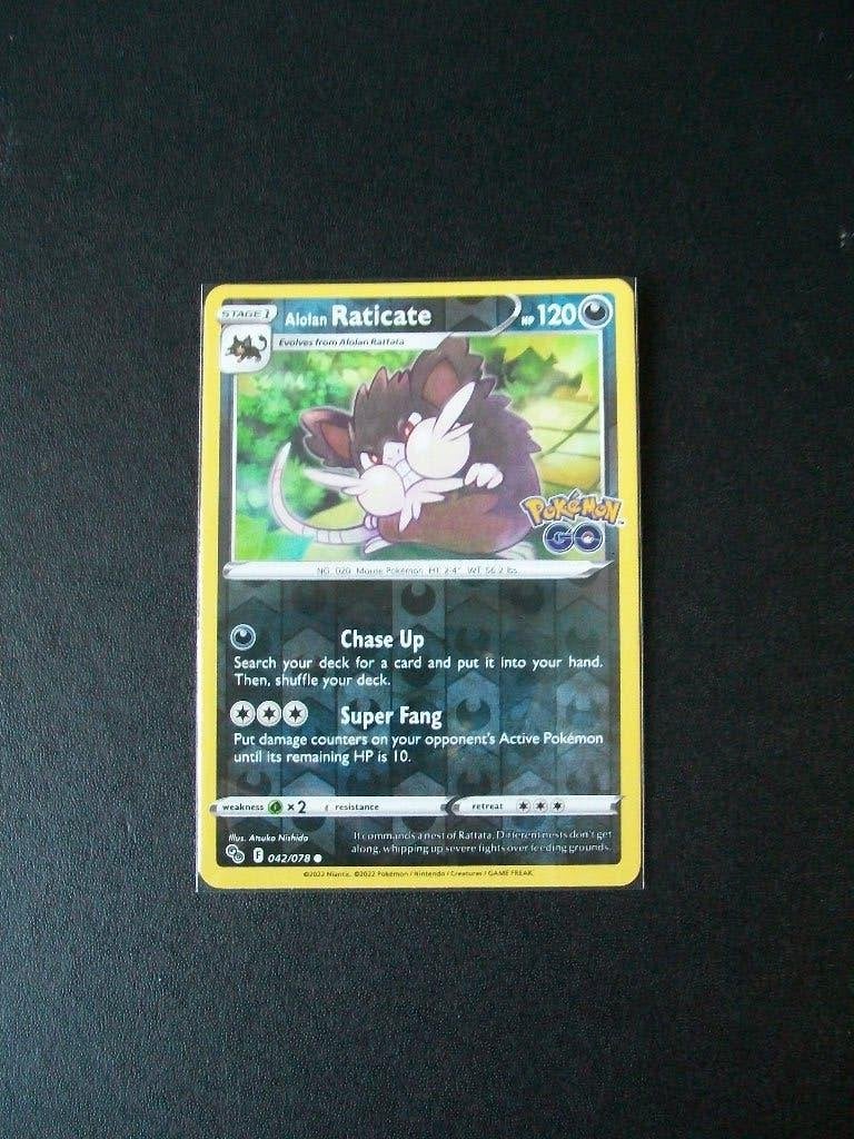 5016. Nieuwe Pokemon GO kaart RATICATE HP 120 (042/078), Hobby en Vrije tijd, Verzenden, Nieuw, Losse kaart