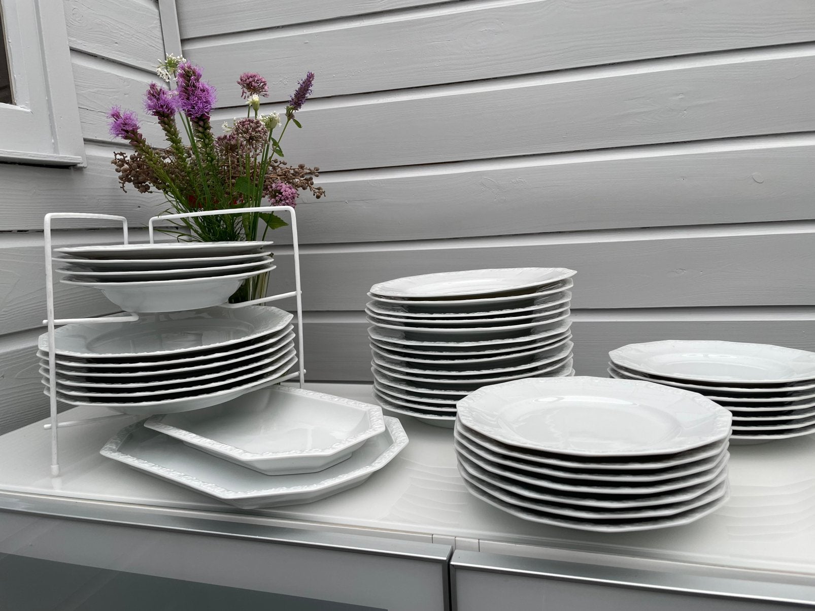 Groot servies Rosenthal Maria Weiss, Classic wit als nieuw, Ophalen of Verzenden, Zo goed als nieuw, Bord(en), Overige stijlen