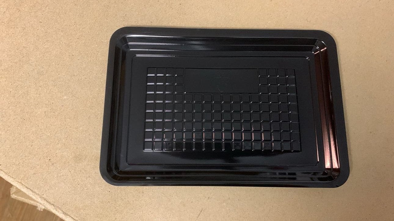 Zwarte Vleesbakjes PS 125x180mm - 3900 stuks, Ophalen