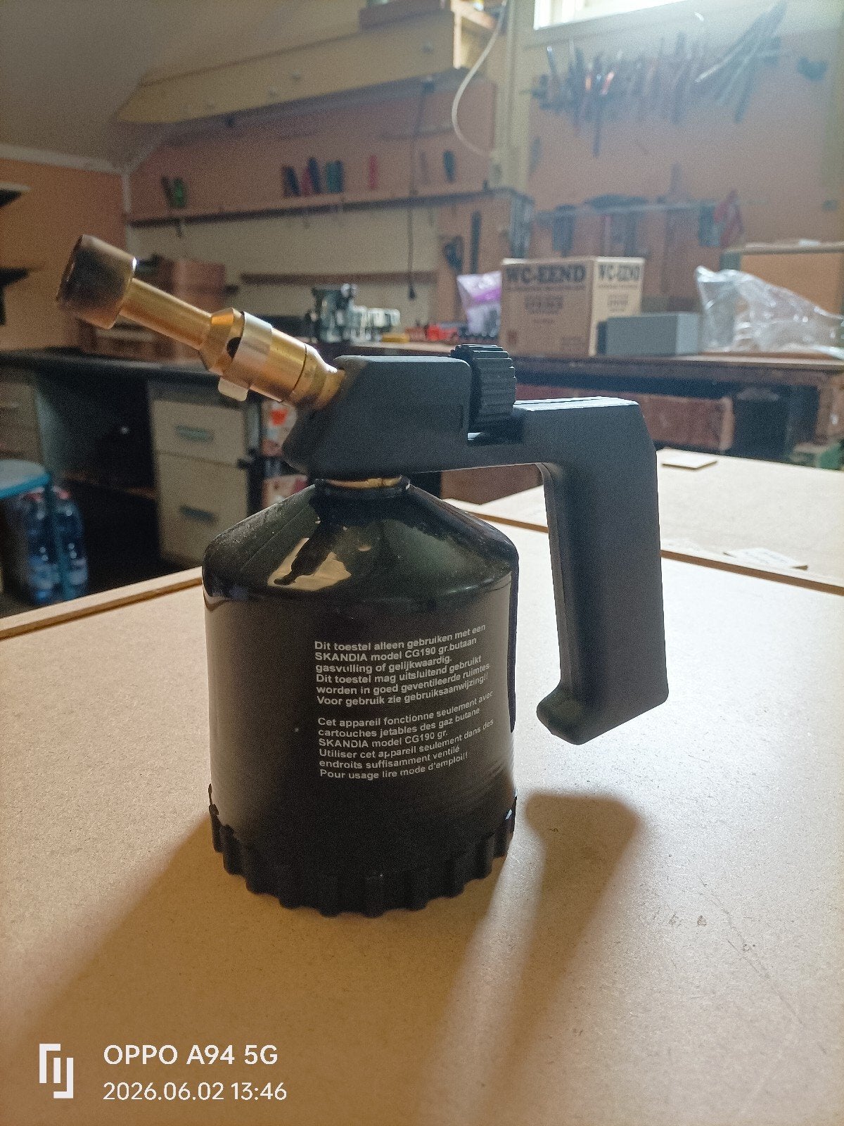 Gasbrander, Ophalen