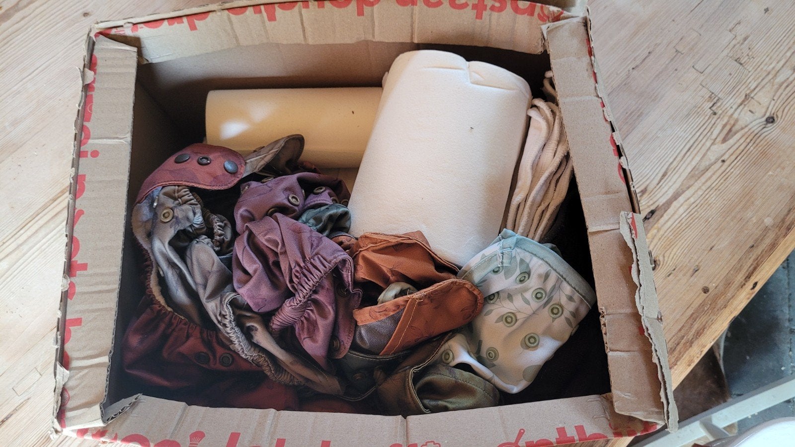 Groot pakket wasbare luiers: Elskbar, Happy Bear, inleggers, Ophalen of Verzenden