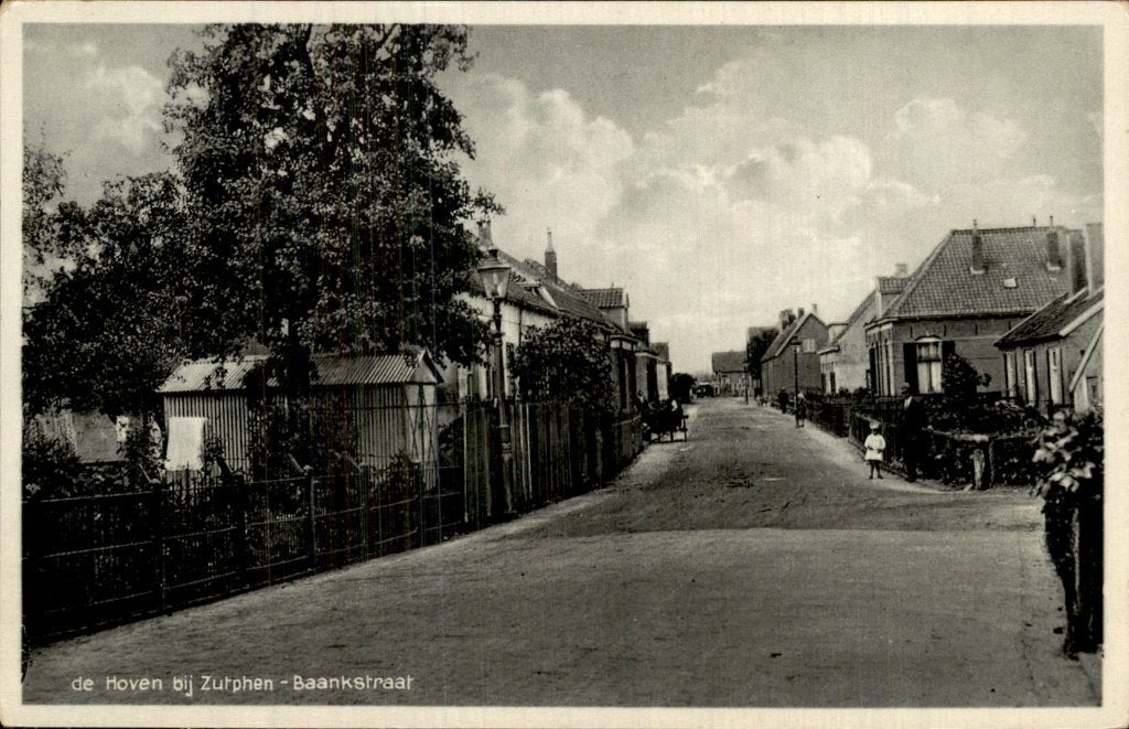Zutphen - de Hoven - Baankstraat, Ophalen of Verzenden, 1920 tot 1940, Ongelopen, Gelderland