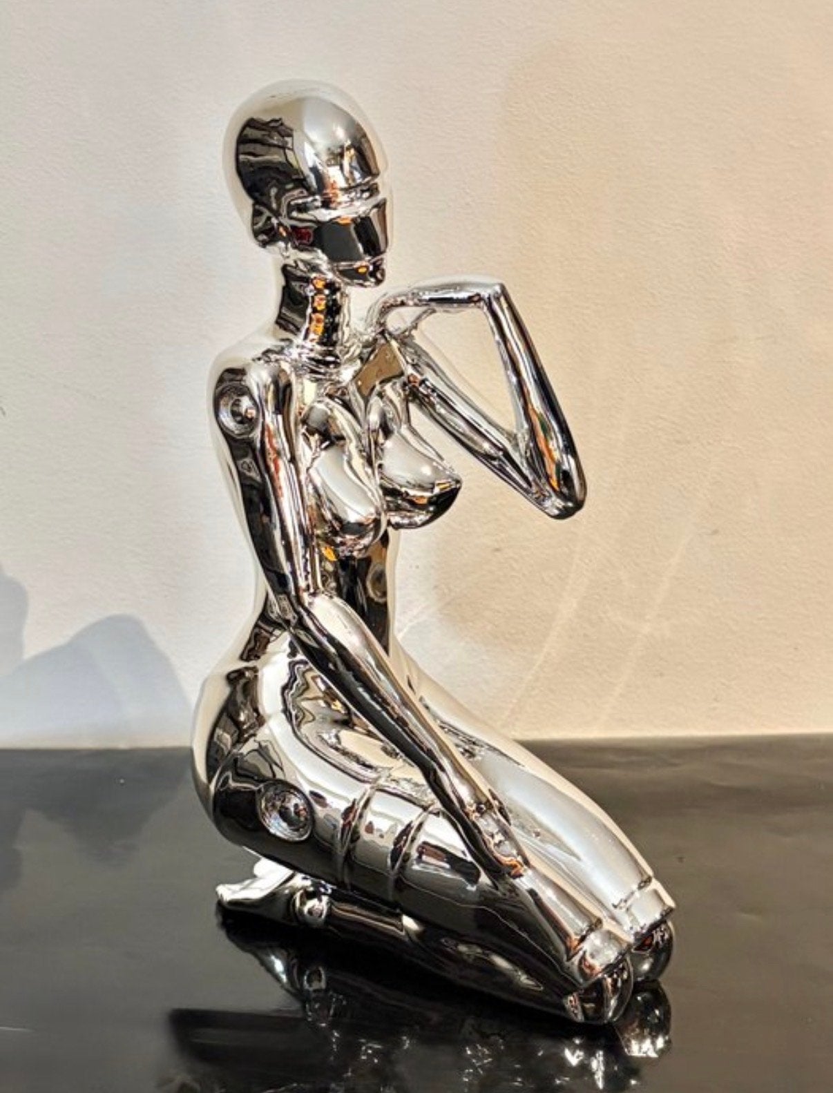 GF Exclusives Chrome female Robot Beeld 27cm, Zilver, Ophalen of Verzenden, 20 - 50 cm, Beeld