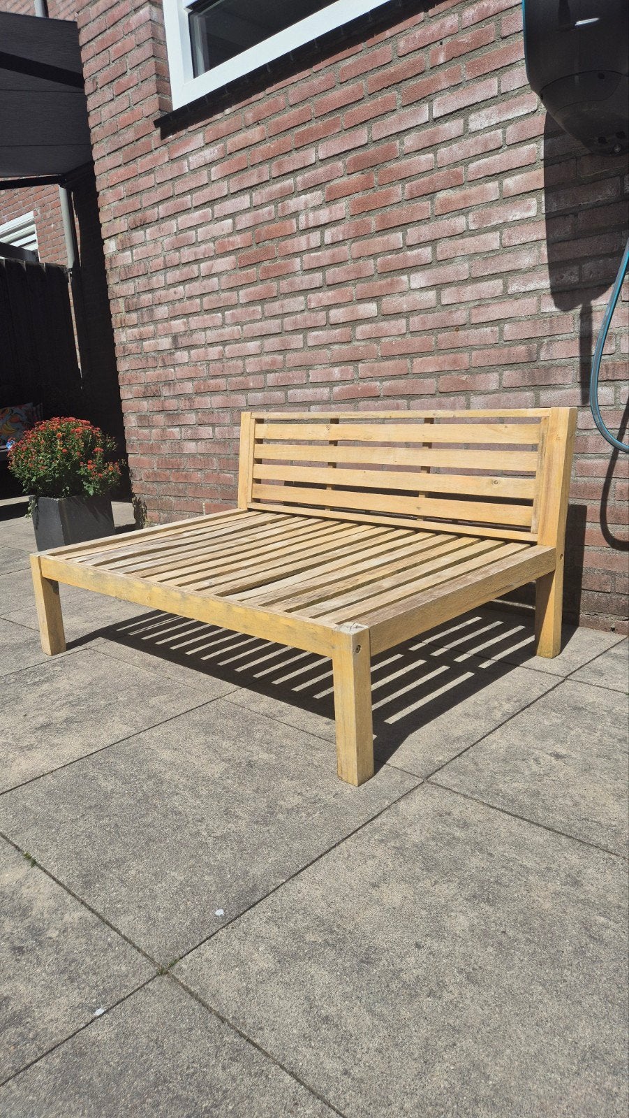 Pallet tuinbank, Tuin en Terras, Ophalen, Zo goed als nieuw, Hout