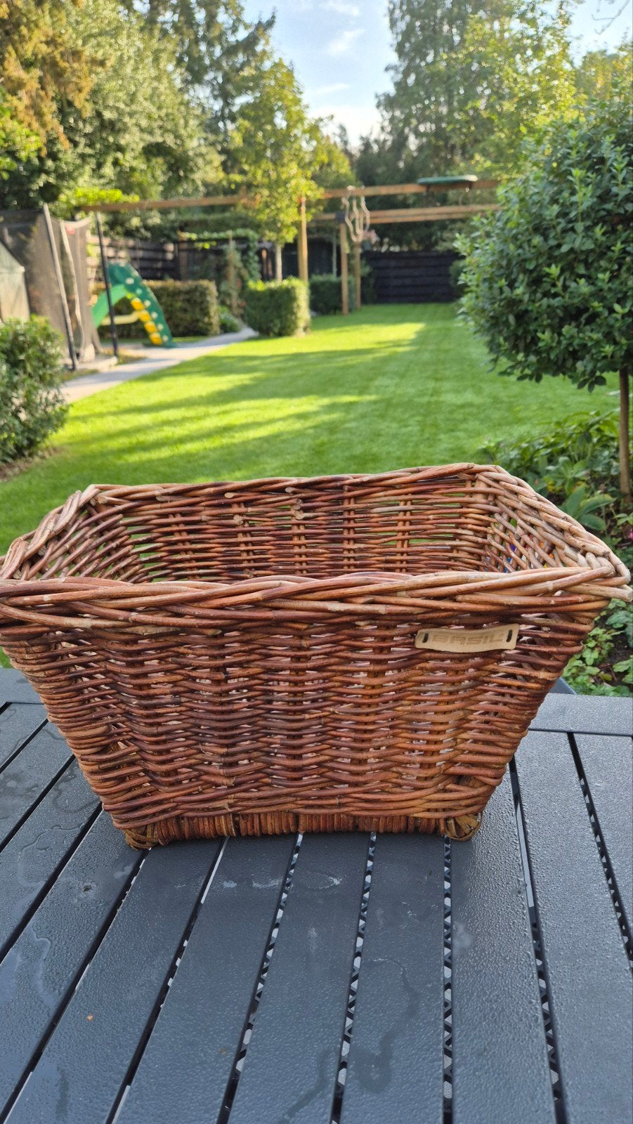 Rieten fietsmand Basil, Fietsen en Brommers, Ophalen of Verzenden, Gebruikt, Fietsmand, Basil