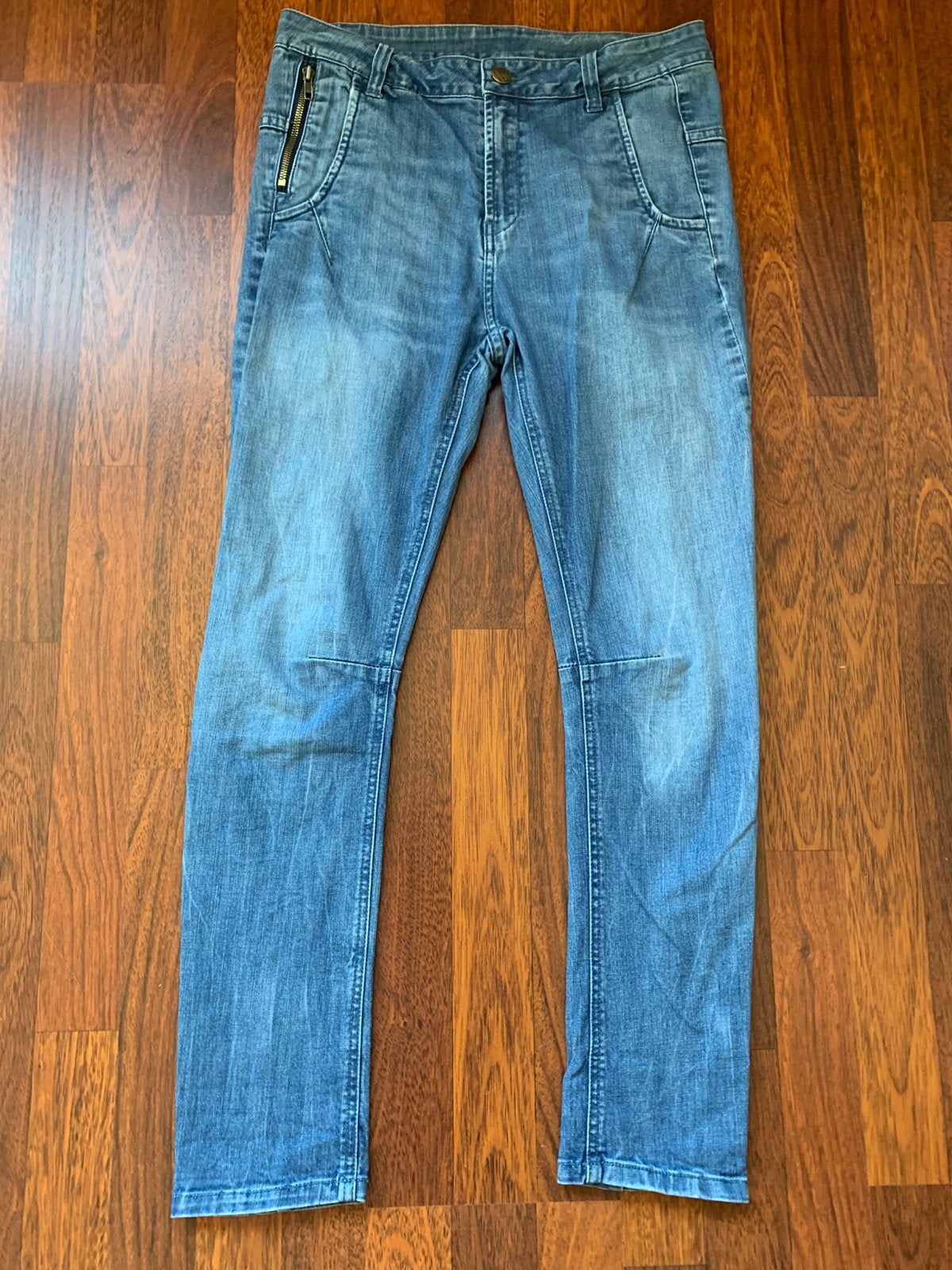 Baggy broek mt 176, Kleding | Dames, Ophalen of Verzenden, Zo goed als nieuw, Blauw, W28 - W29 (confectie 36)