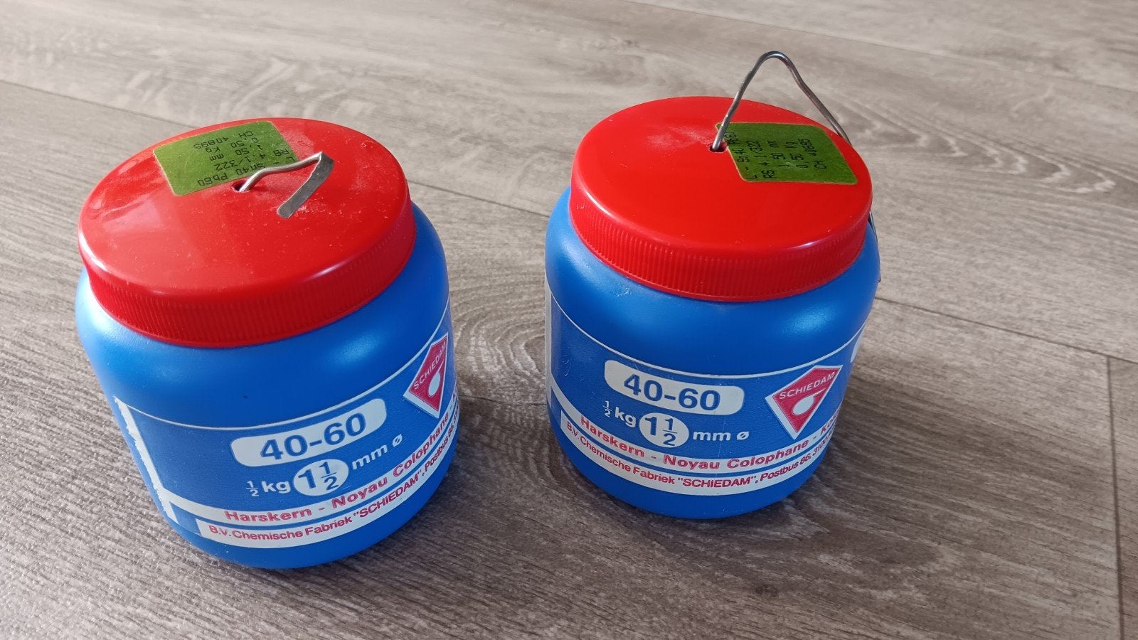 2x Soldeertin Harskern 40-60 1/2 kg 1.5 mm Schiedam, Ophalen of Verzenden