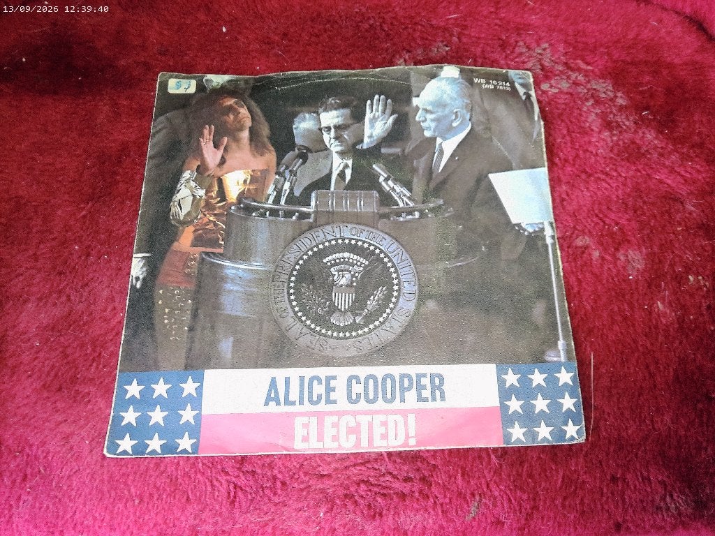 Alice Cooper - Elected - Luney Tune, Gebruikt, Fotohoes, 7 inch, Ophalen of Verzenden