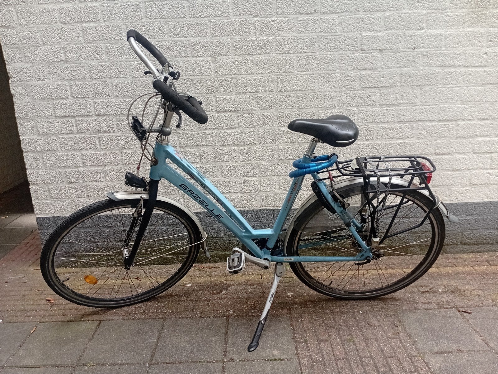 Damesfiets Gazelle Fuente - Lichtblauw, Fietsen en Brommers, Fietsen | Dames | Damesfietsen, Ophalen, Velgrem, Versnellingen, Gazelle