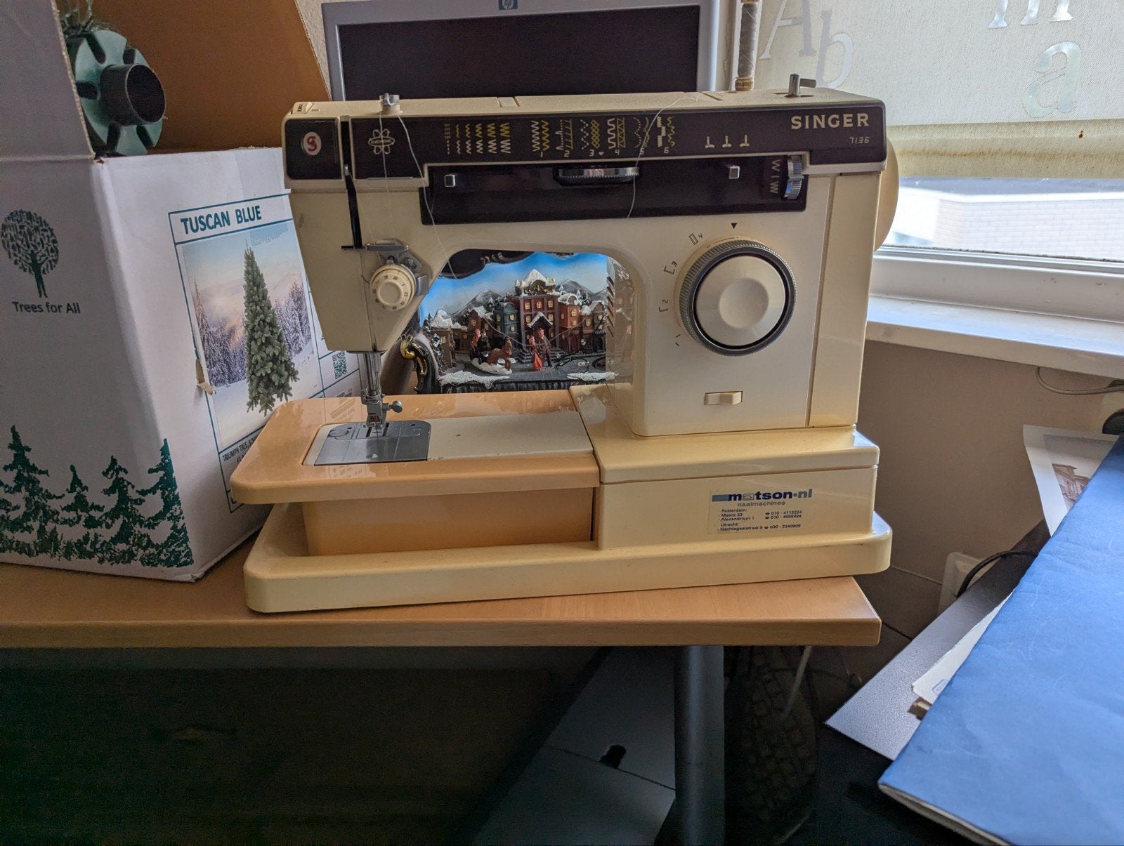 Singer 7136 Naaimachine - Vintage Model, Ophalen, Gebruikt, Naaimachine, Singer