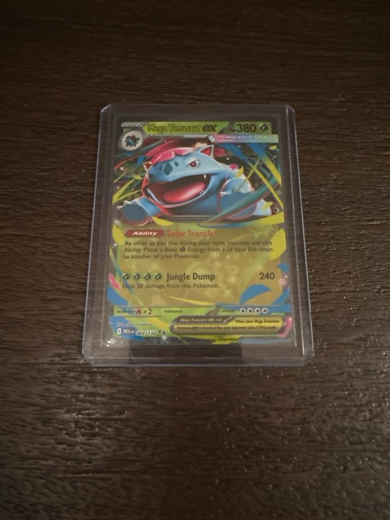 Pokémon Kaart: Mega Venusaur EX 380 HP, Ophalen of Verzenden, Zo goed als nieuw, Losse kaart