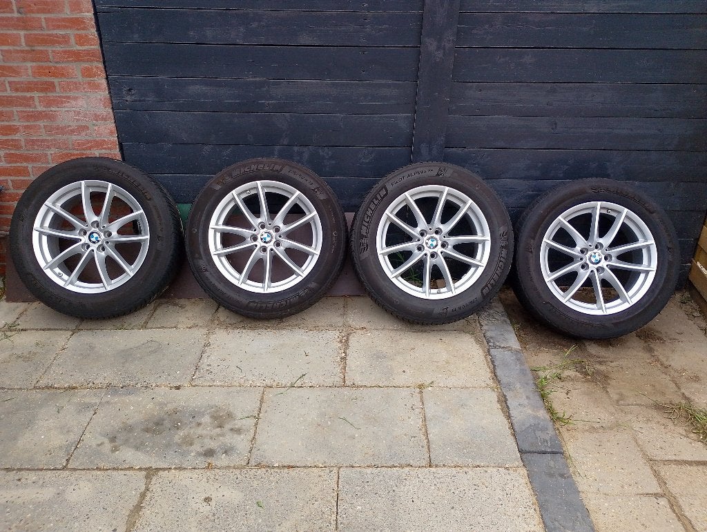 bijna nieuwe velgen plus banden bmw x3, Ophalen, 18 inch, Gebruikt, Banden en Velgen