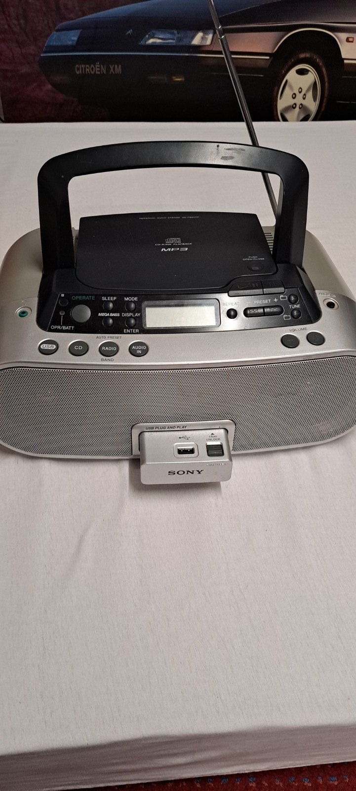 Sony ZS-PS20CP Draagbare CD/MP3 Speler met Radio en USB, Ophalen, Gebruikt, Draagbaar, Sony