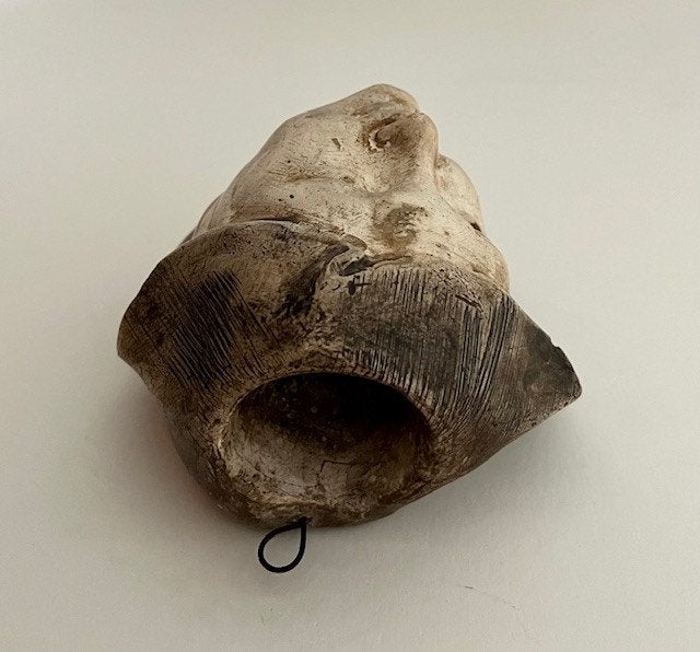 Antieke muurkandelaar (“buste” van een Franse monnik), Antiek en Kunst, Curiosa en Brocante, Ophalen of Verzenden