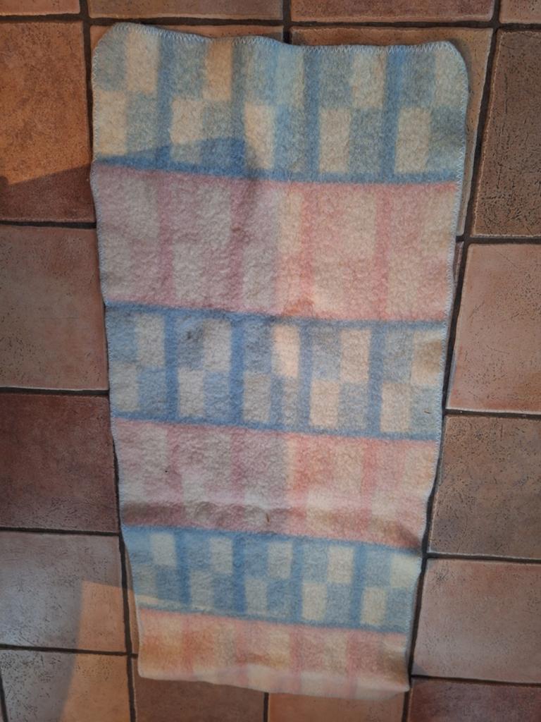Vintage wollen babydeken, Ophalen of Verzenden