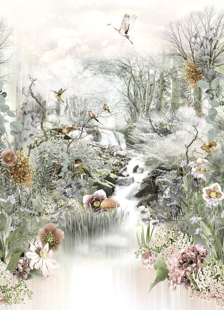 Japanse tuin behang Fable, fabelbehang, Muurdeco4kids, Verzenden, Fotobehang