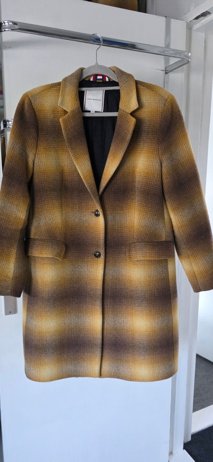 Zo goed als nieuwe Tommy Hilfiger cashmere blazer  maat 40, Kleding | Dames, Jassen | Winter, Maat 38/40 (M), Bruin, Ophalen of Verzenden