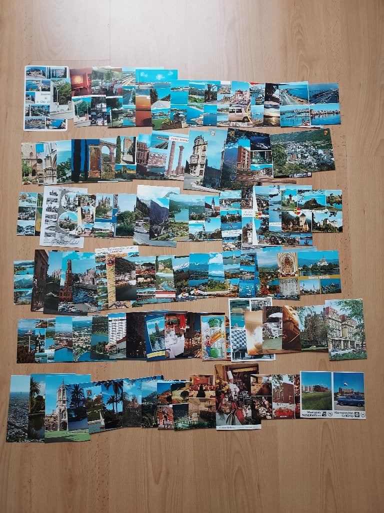 93 ongelopen ansichtkaarten vakantiebestemmingen jaren 70, Ophalen of Verzenden, 1960 tot 1980, Ongelopen