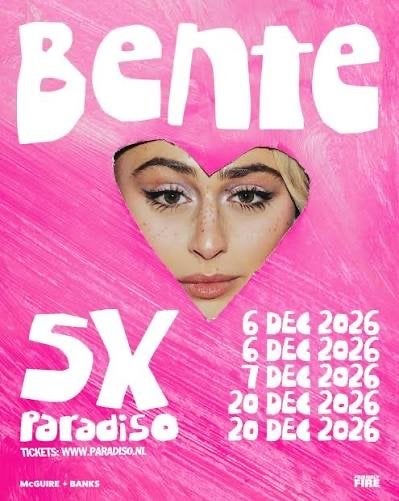 Bente paradiso concert kaartjes avondshow 6 en 7 december, Twee personen, December