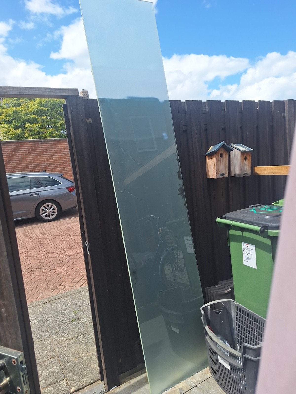 Glasplaat 250x50, melkglas, Ophalen, Minder dan 80 cm, Glasplaat, 160 cm of meer