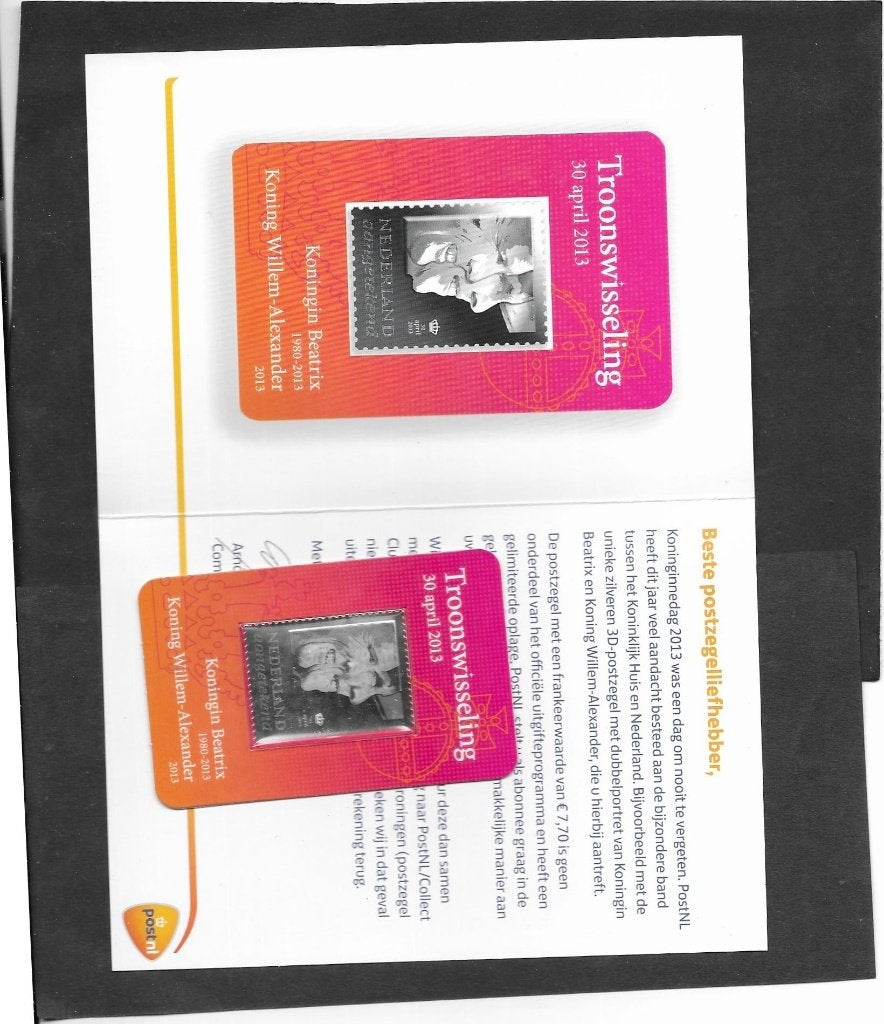 zilveren 3d zegel 2013 xx, Postzegels en Munten, Verzenden, Na 1940, Postfris