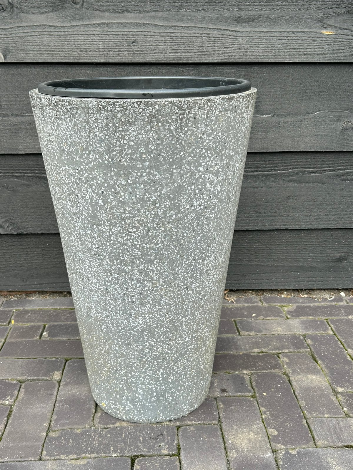 Plantenbak kunststof in granietlook voor buiten, Ophalen, Zo goed als nieuw, Rond, Kunststof