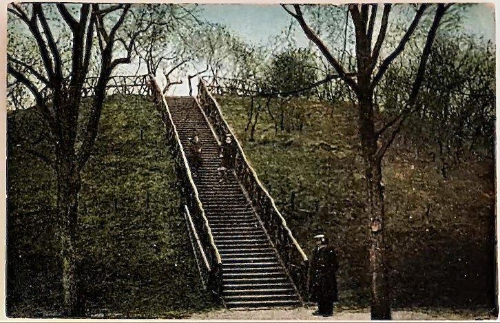 Den Haag 130, De 72 trapjes Schev. Bosjes, verstuurd 1921, Verzenden, 1920 tot 1940, Gelopen, Zuid-Holland