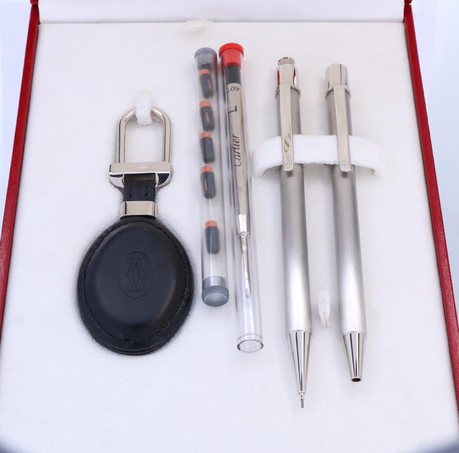 Cartier Must II Set – Ballpoint, Propelling Pen & Key Ring, Verzamelen, Pennenverzamelingen, Overige merken, Balpen, Met doosje