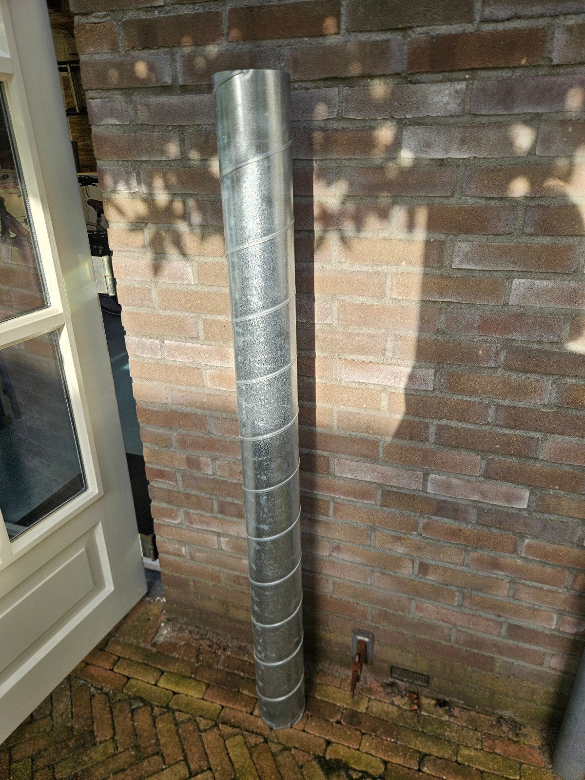 Spiraalbuis ventilatiekanaal gegalvaniseerd, Ophalen, Zo goed als nieuw, Ventilator