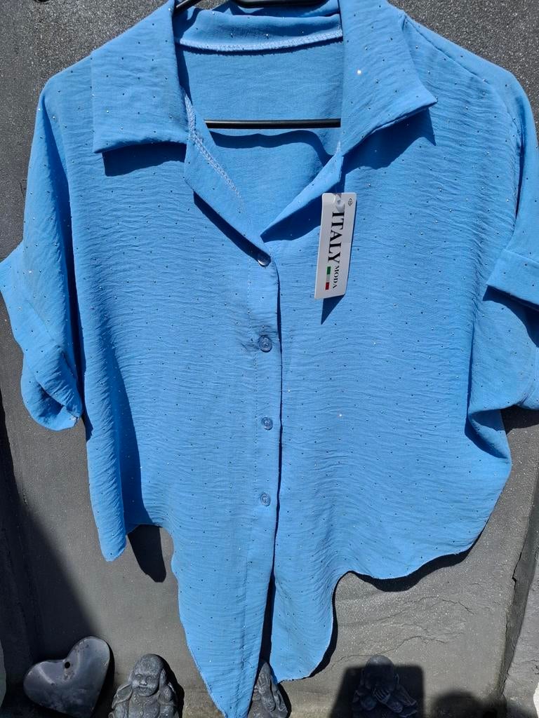 Blouse, Ophalen, Nieuw, Maat 38/40 (M), Blauw