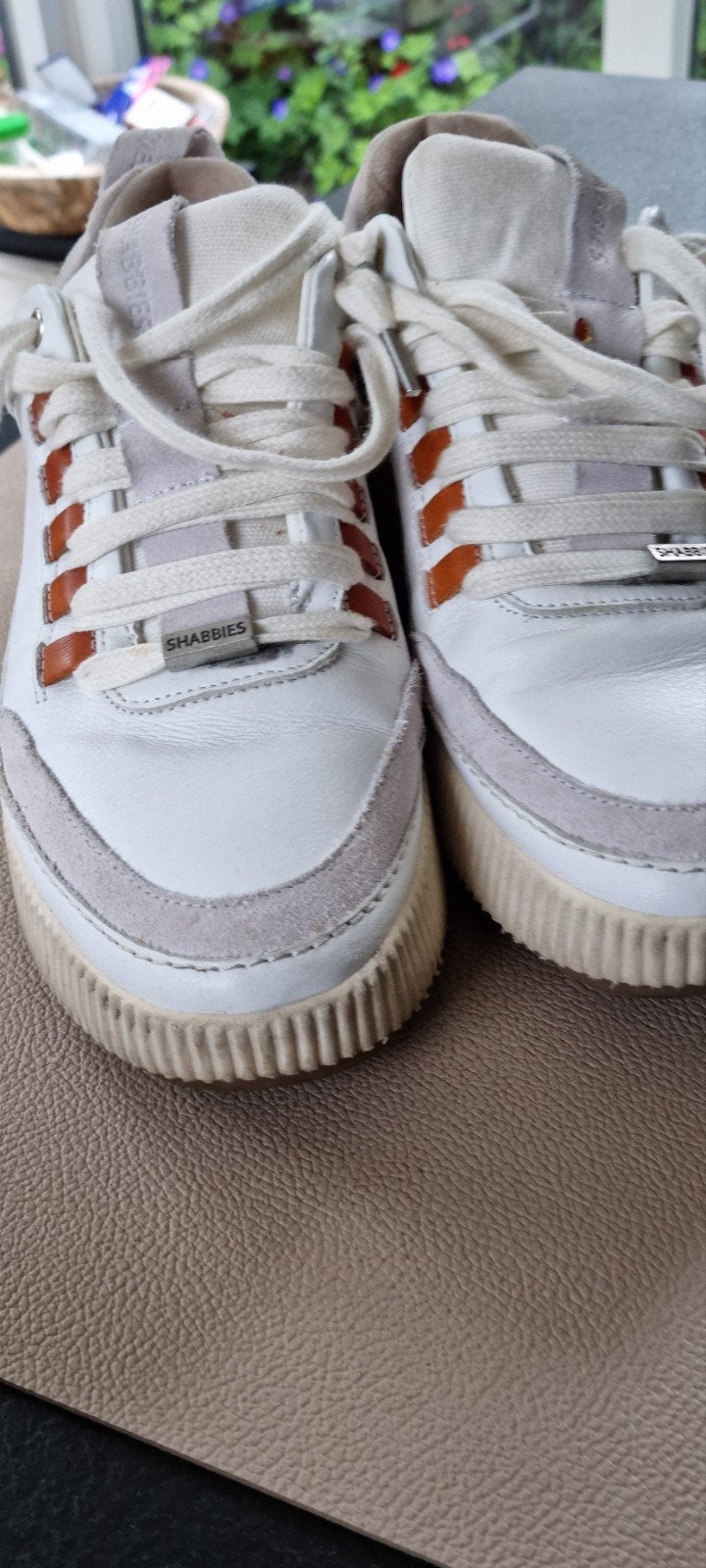 Shabbies Amsterdam sneakers, maat 40, wit, Ophalen of Verzenden, Gedragen, Wit, Sneakers of Gympen