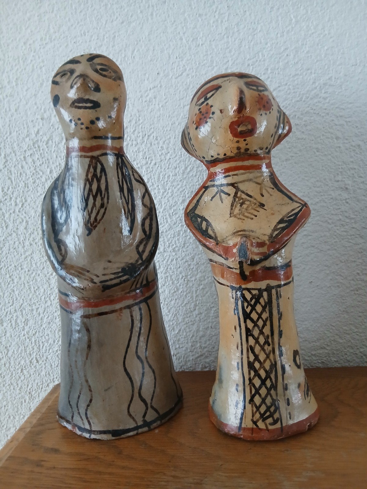 2x Kabyle berber noord afrika aardewerk beeld, Ophalen of Verzenden