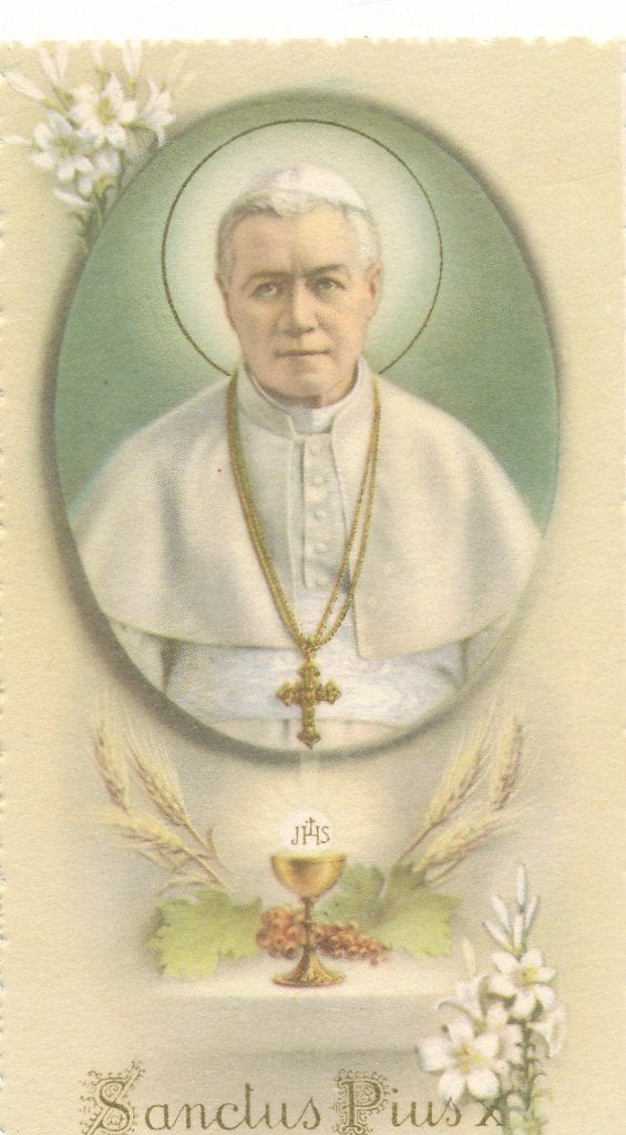 Mooi devotieprentje van de Heilige Paus Pius X, Ophalen of Verzenden, Zo goed als nieuw, Kaart of Prent, Christendom | Katholiek