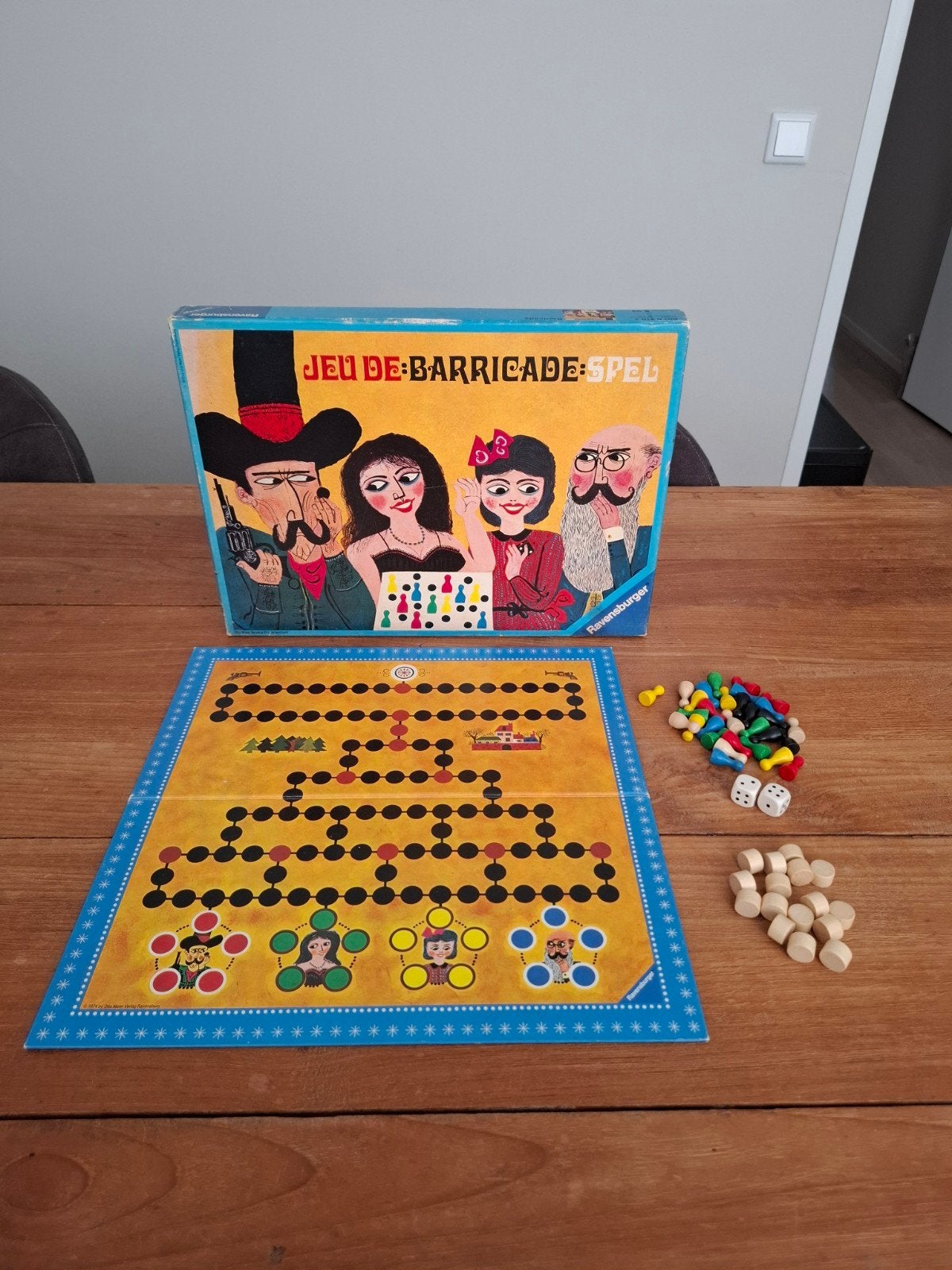 Barricade Spel Ravensburger Vintage Bordspel, Hobby en Vrije tijd, Gezelschapsspellen | Bordspellen, Drie of vier spelers, Ophalen of Verzenden