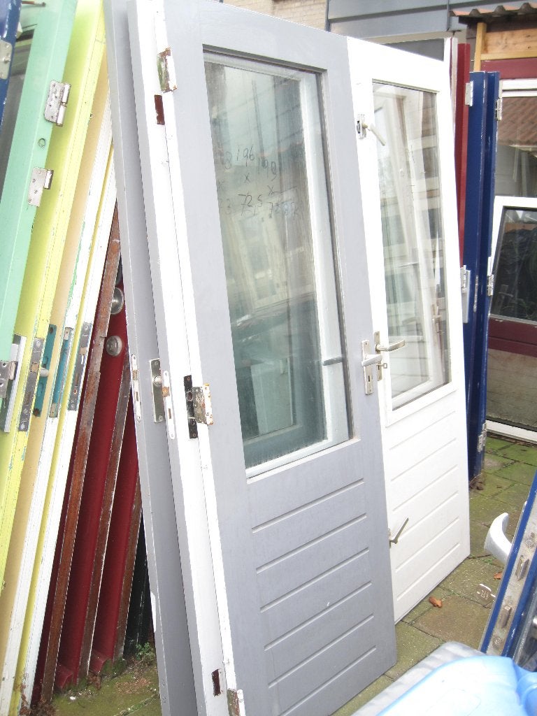 Div Achterdeuren HH / 198 x 73 / 211 x 87 /, Doe-het-zelf en Verbouw, Deuren en Horren, Ophalen, Gebruikt, 80 tot 100 cm, Buitendeur