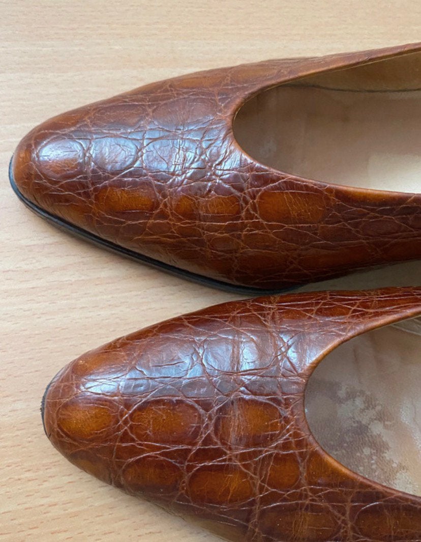 Stijlvolle vintage pumps van K+S Creation - maat 37,5, Pumps, Bruin, Ophalen of Verzenden, Zo goed als nieuw