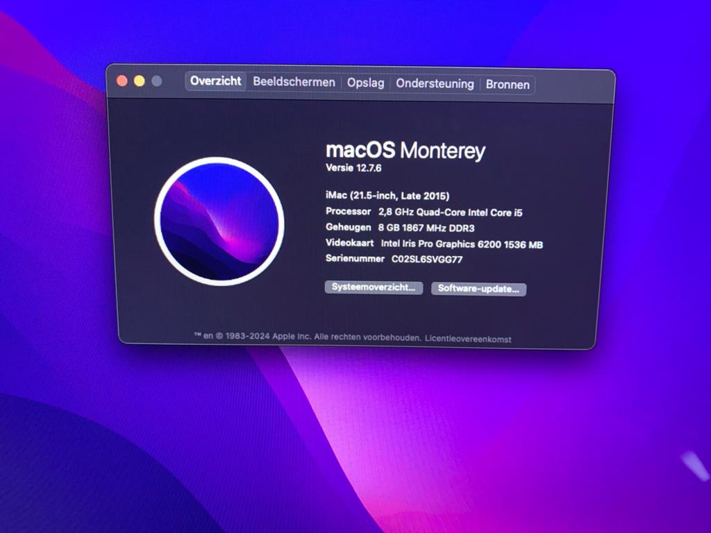 iMac 21.5-inch (Late 2015) - Zonder toetsenbord en muis, Gebruikt, 2 tot 3 Ghz, IMac, Ophalen of Verzenden