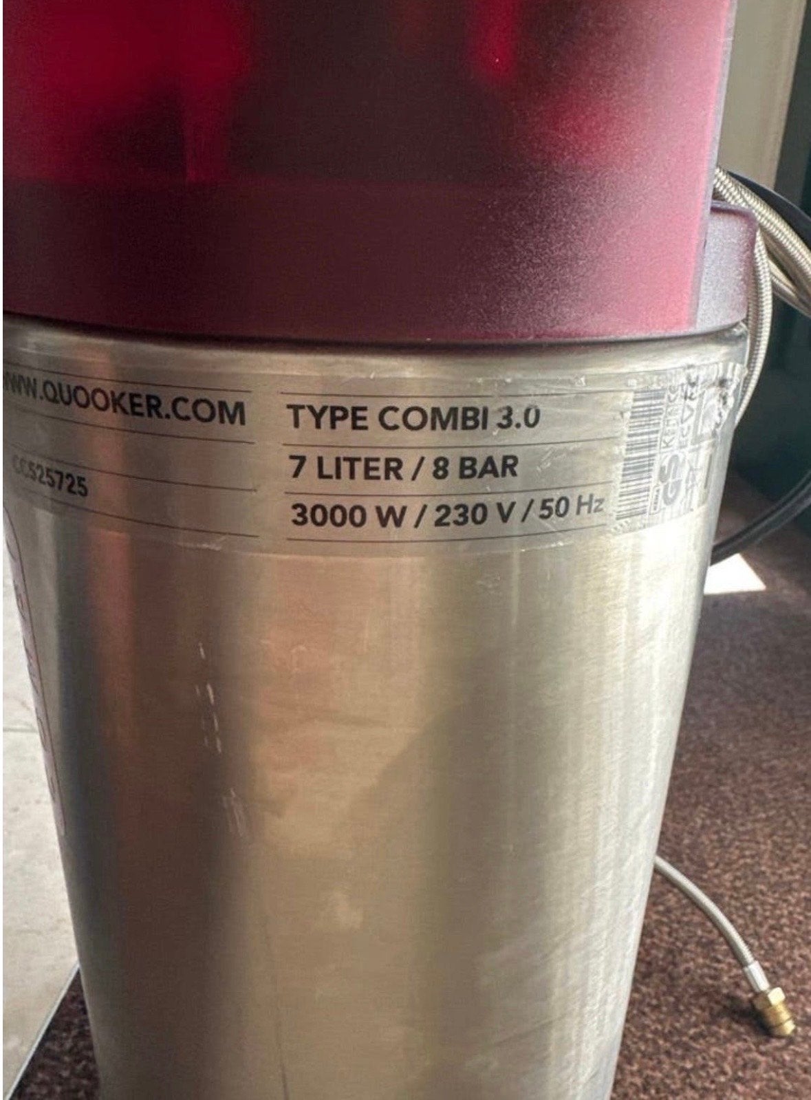 Quooker Combi 3.0 boiler - 7 liter, 3000W, Ophalen, Gebruikt
