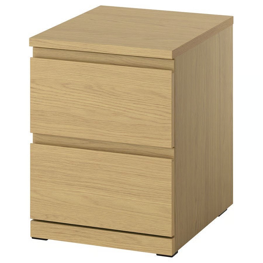 IKEA STORKLINTA chest of 2 drawers, oak effect, 40x50x53 cm, Ophalen, 1 of 2 laden, 50 tot 100 cm, Zo goed als nieuw