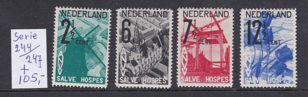 NVPH 244 - 247 ongestempeld, Postzegels en Munten, Ophalen of Verzenden, T/m 1940