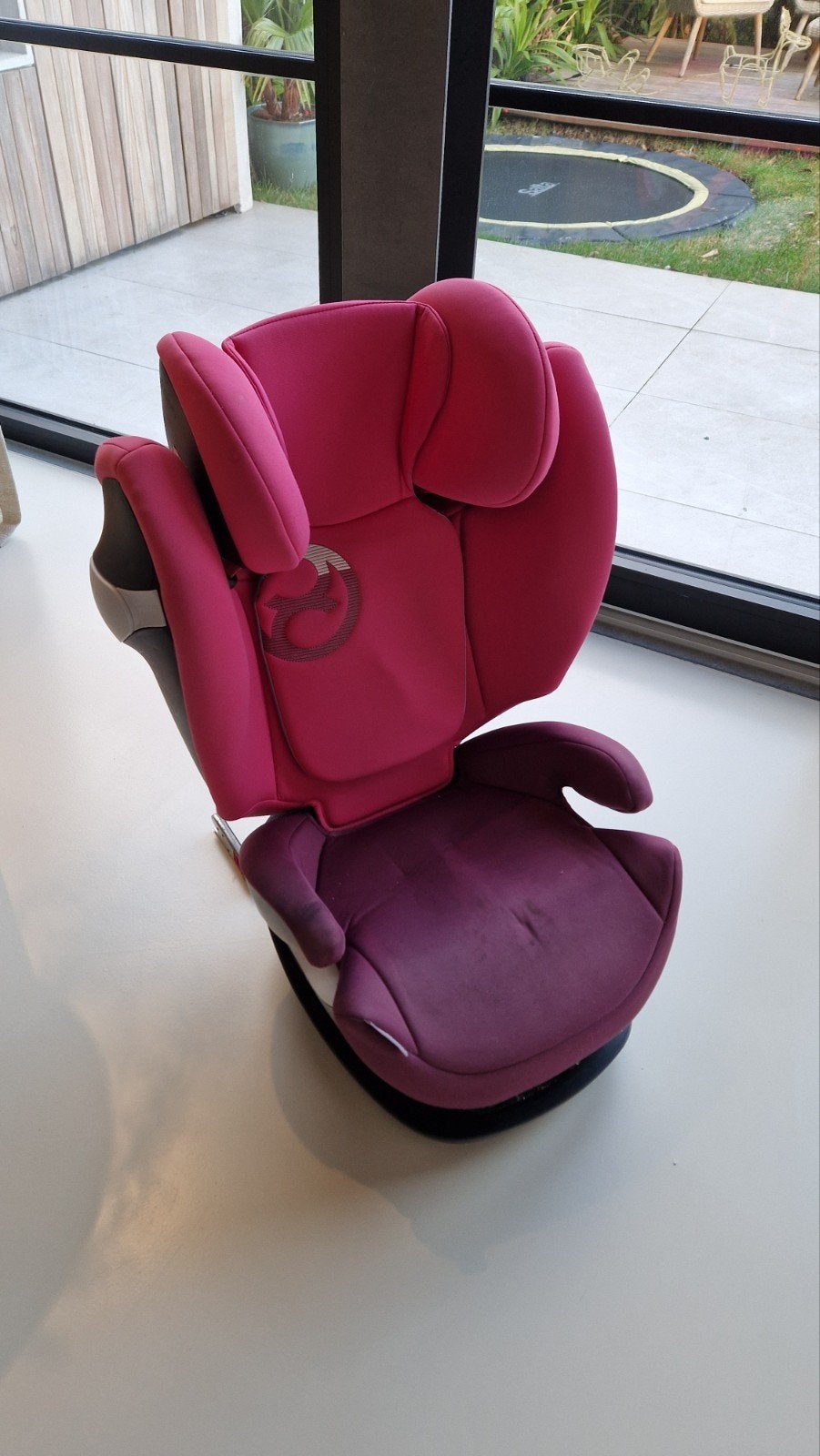 Cybex autostoel roze met Isofix, 15 t/m 36 kg, Verstelbare rugleuning, Zo goed als nieuw, Isofix